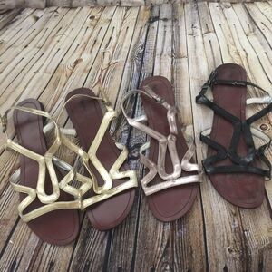 3 Pair of Women’s Target Brand Mossimo Flat Sandals Size 10